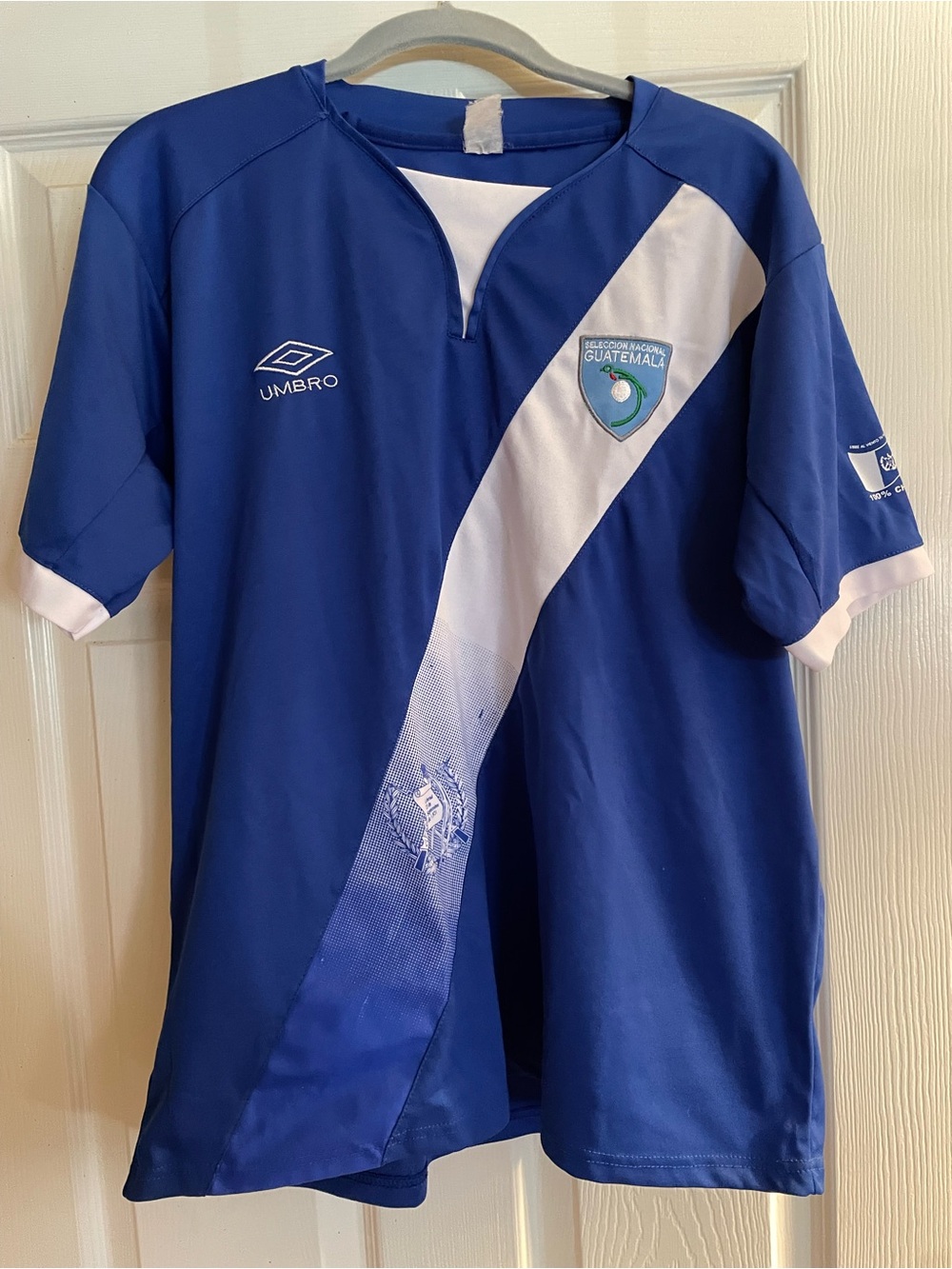 Umbro Guatemala Blue and White Soccer Jersey